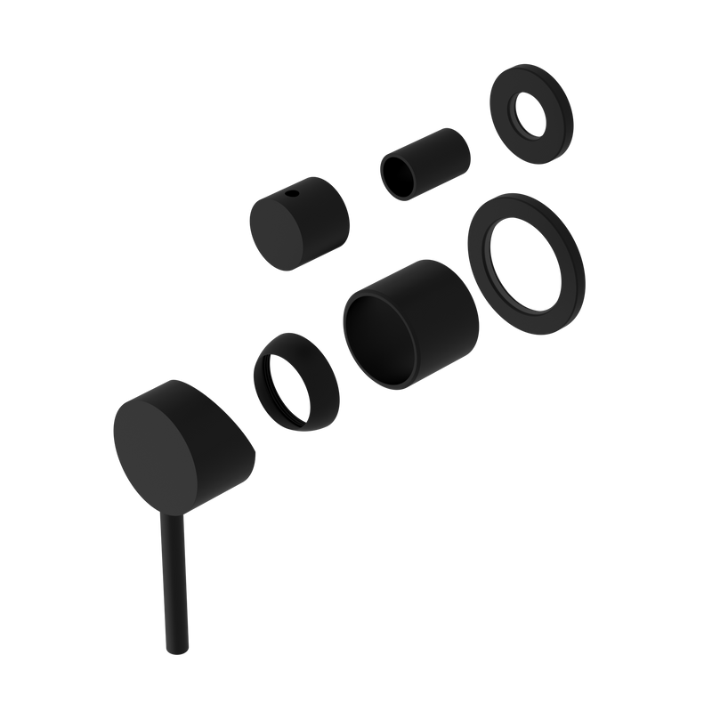 Dolce Shower Mixer With Diverter Separate Back Plate Trim Kits Only Matte Black