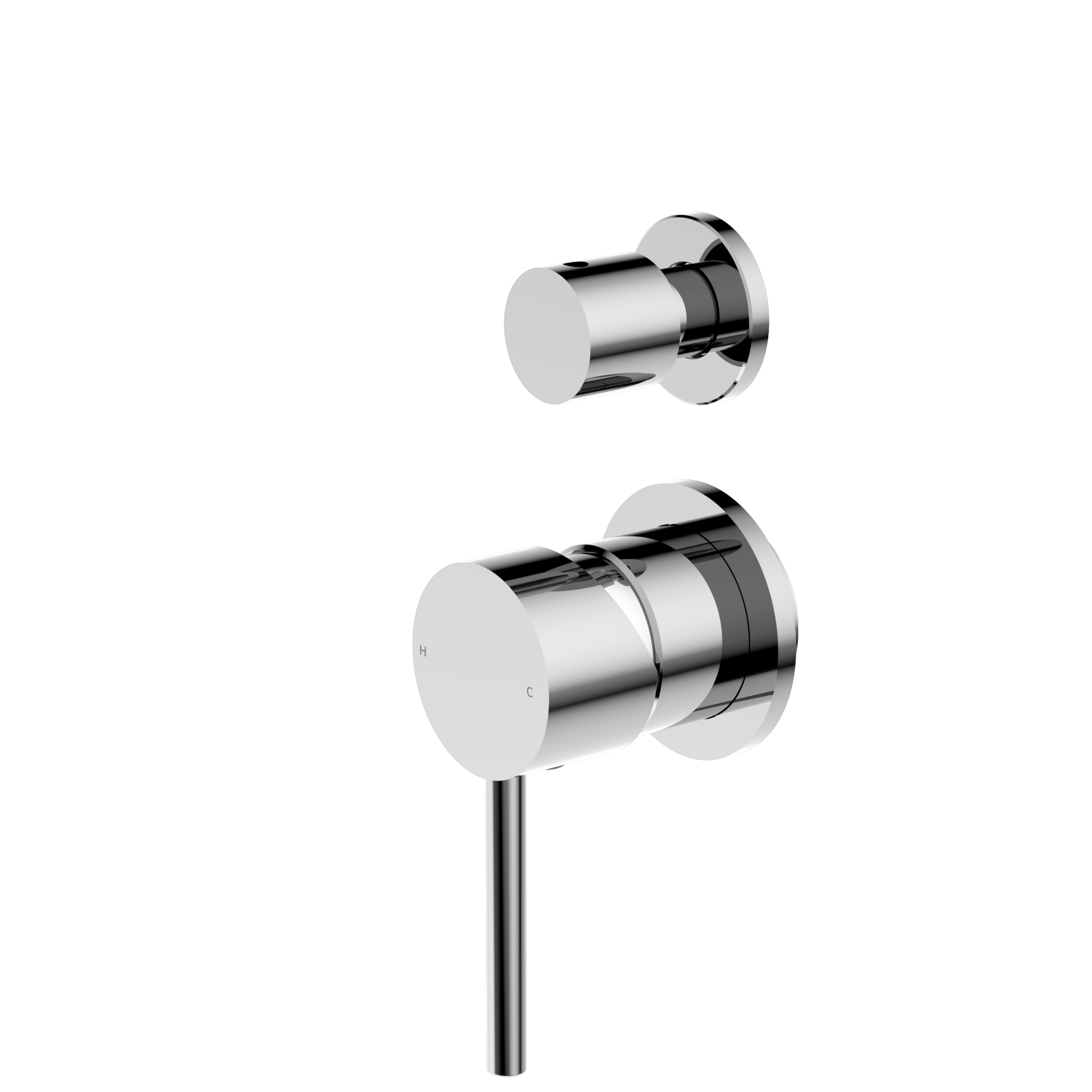 Dolce Shower Mixer With Diverter Separate Back Plate Chrome