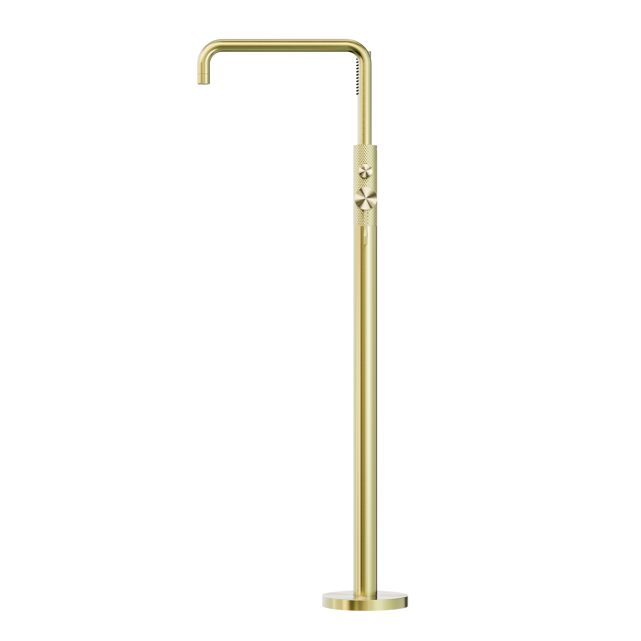 Opal Freestanding Bath Mixer With Hand Shower Brushed Gold