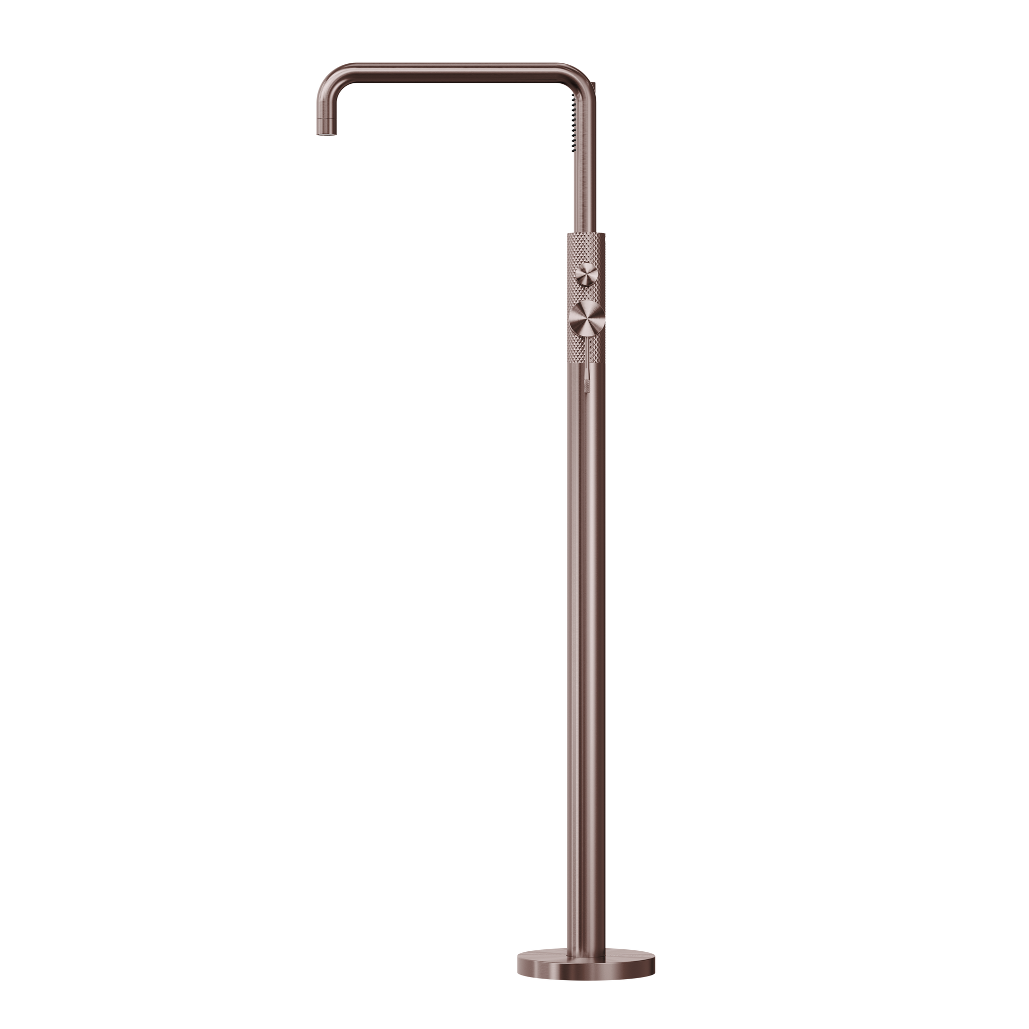 Opal Freestanding Bath Mixer With Hand Shower Brushed Bronze