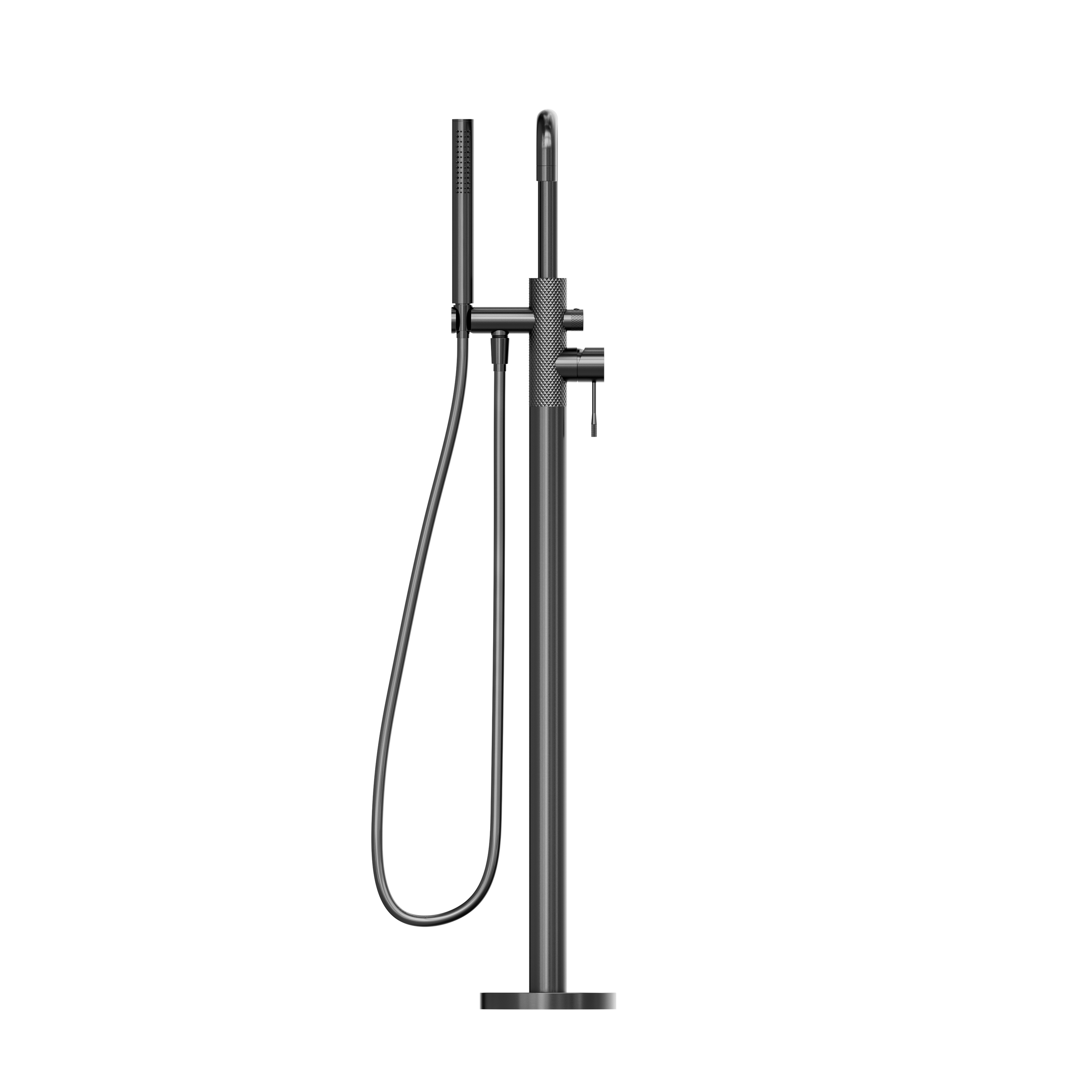 Opal Freestanding Bath Mixer With Hand Shower Graphite