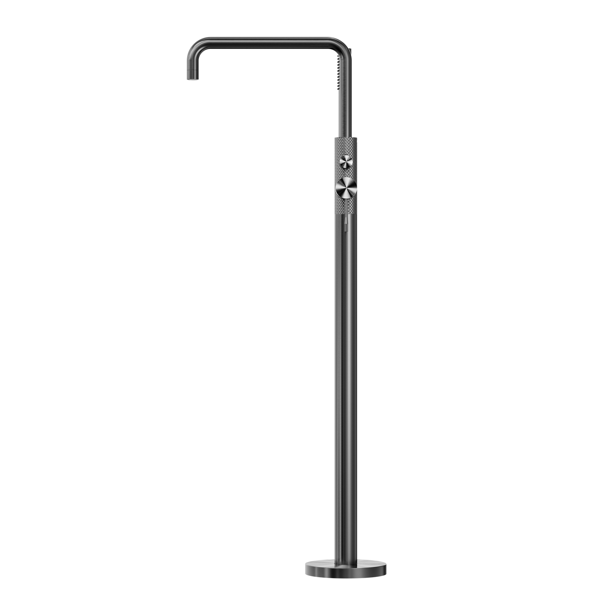 Opal Freestanding Bath Mixer With Hand Shower Graphite