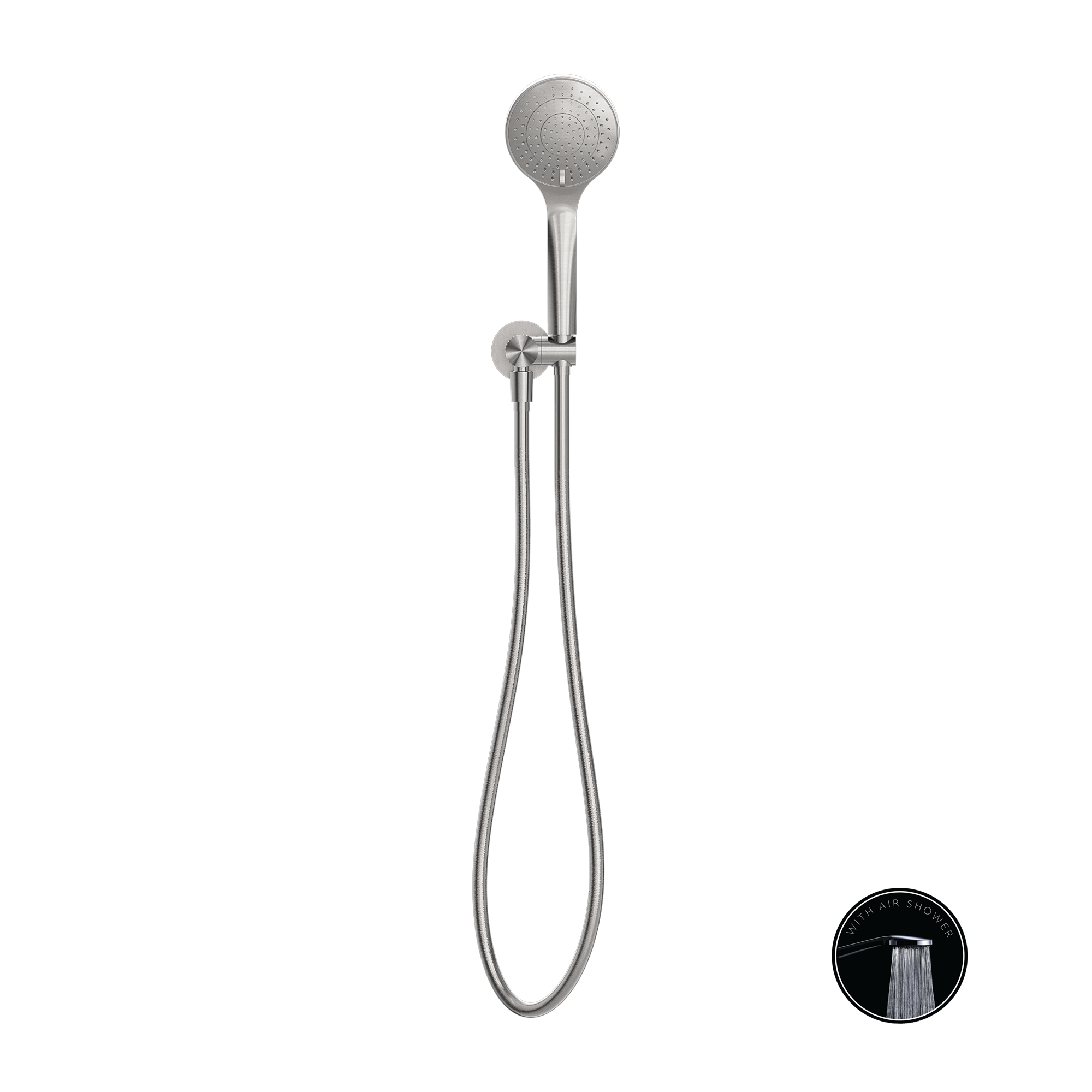 Opal Shower On Bracket With Air Shower Brushed Nickel