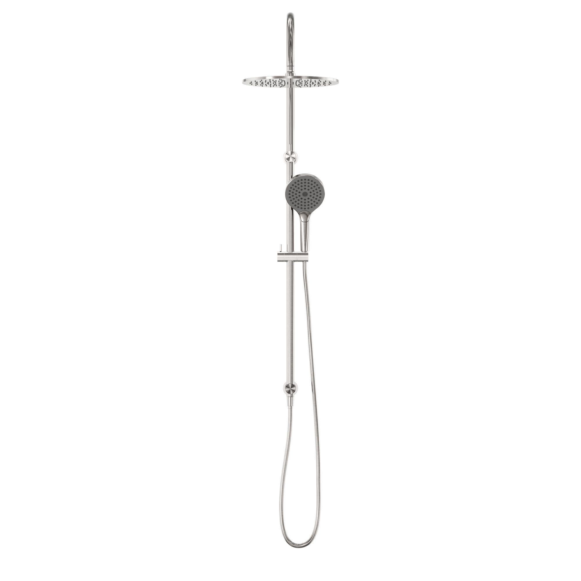 Opal Twin Shower With Air Shower II Brushed Nickel