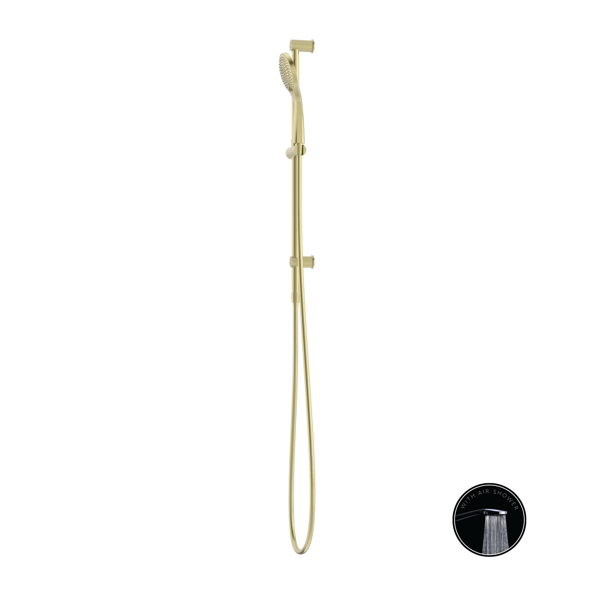 Opal Shower Rail With Air Shower Brushed Gold