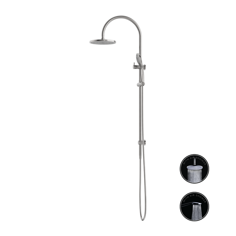 Opal Twin Shower With Air Shower Brushed Nickel