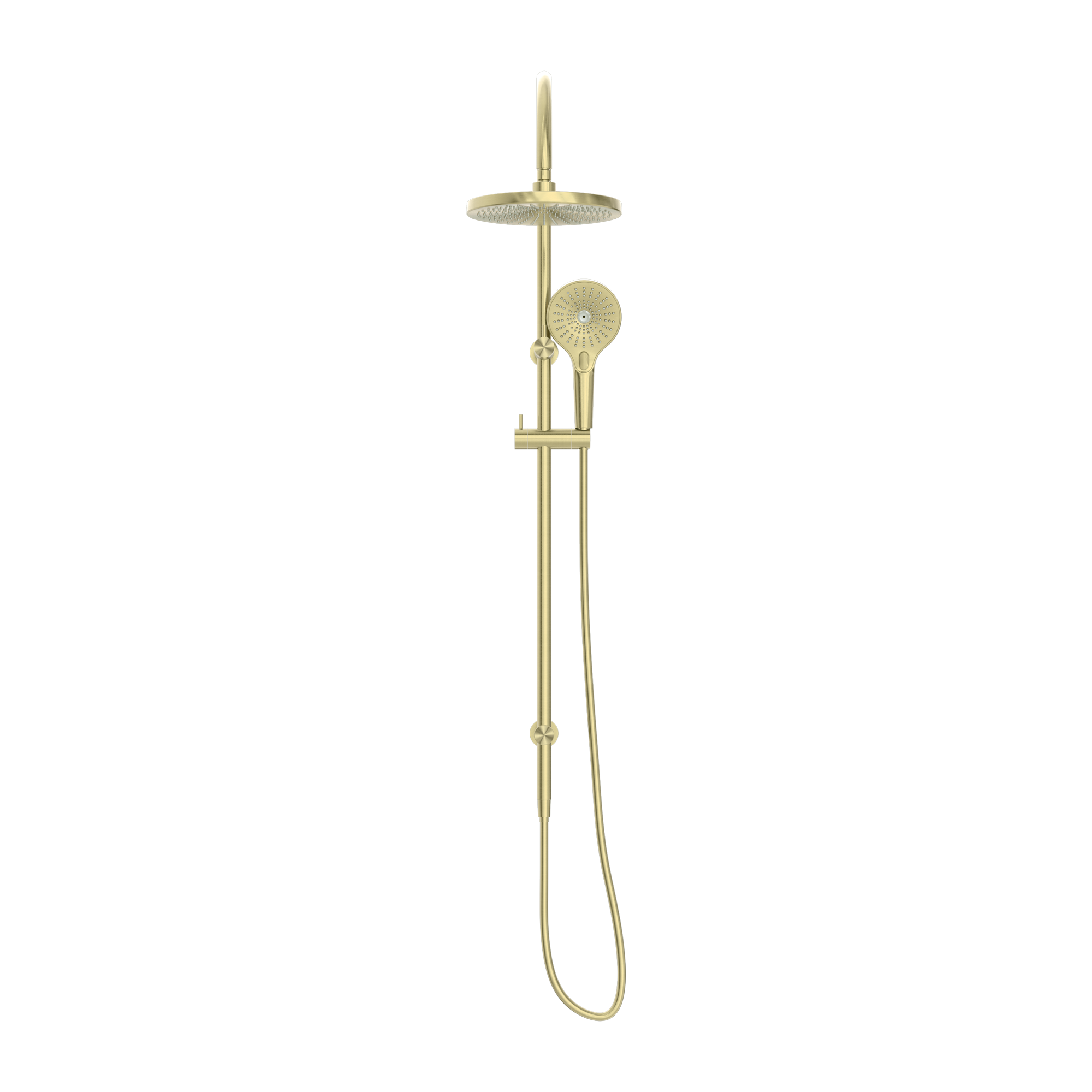 Opal Twin Shower Brushed Gold