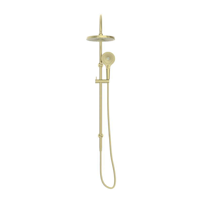 Opal Twin Shower Brushed Gold