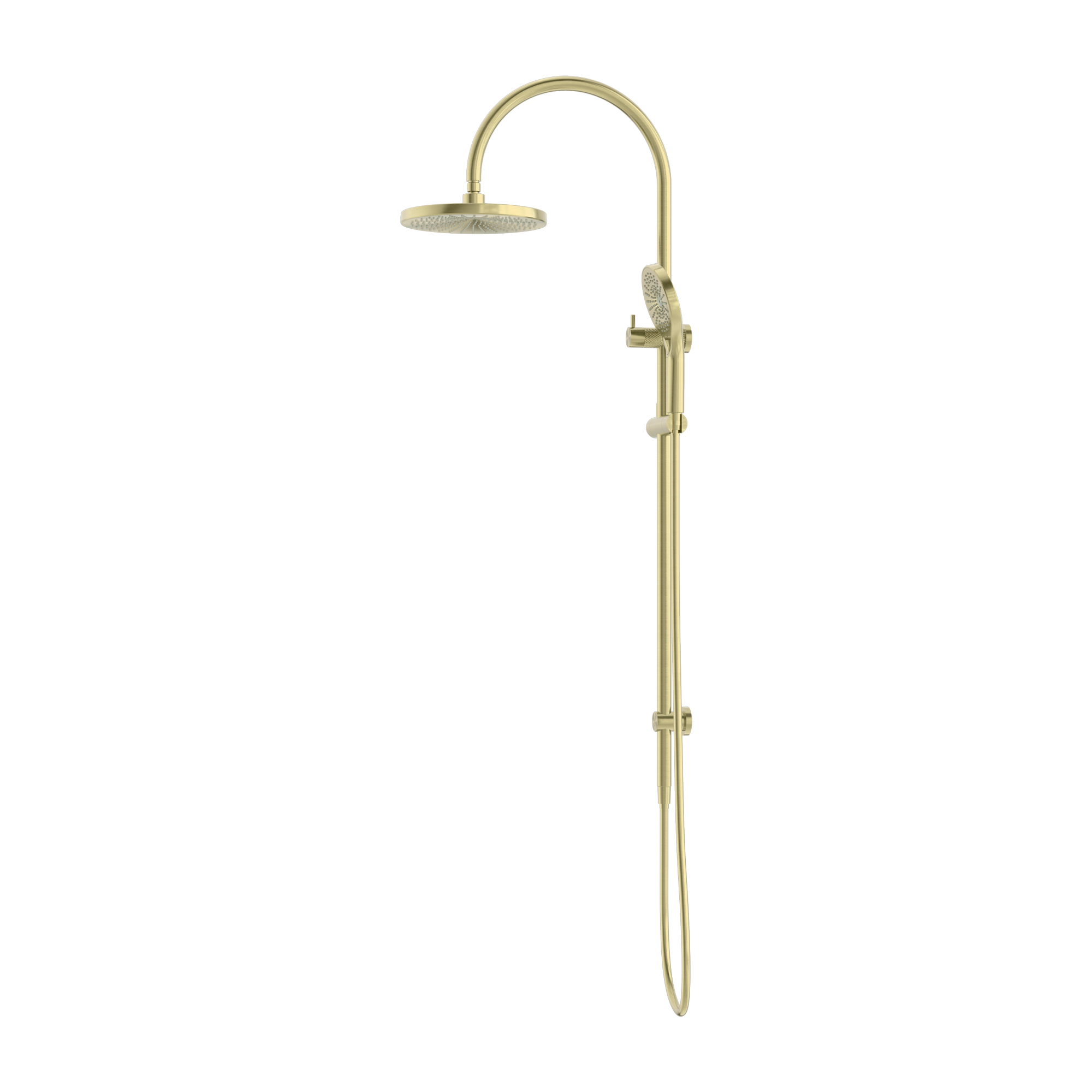 Opal Twin Shower Brushed Gold