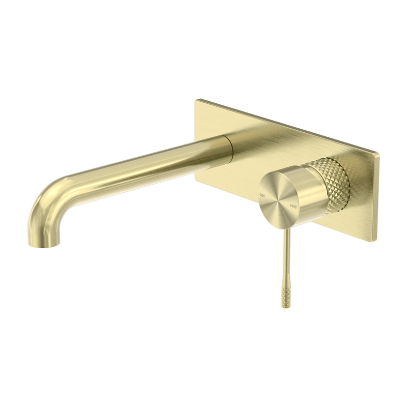 Opal Wall Basin/Bath Mixer 160mm Brushed Gold