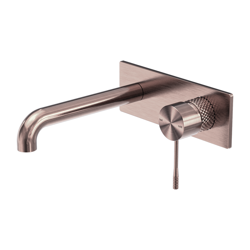 Opal Wall Basin/Bath Mixer 230mm Brushed Bronze