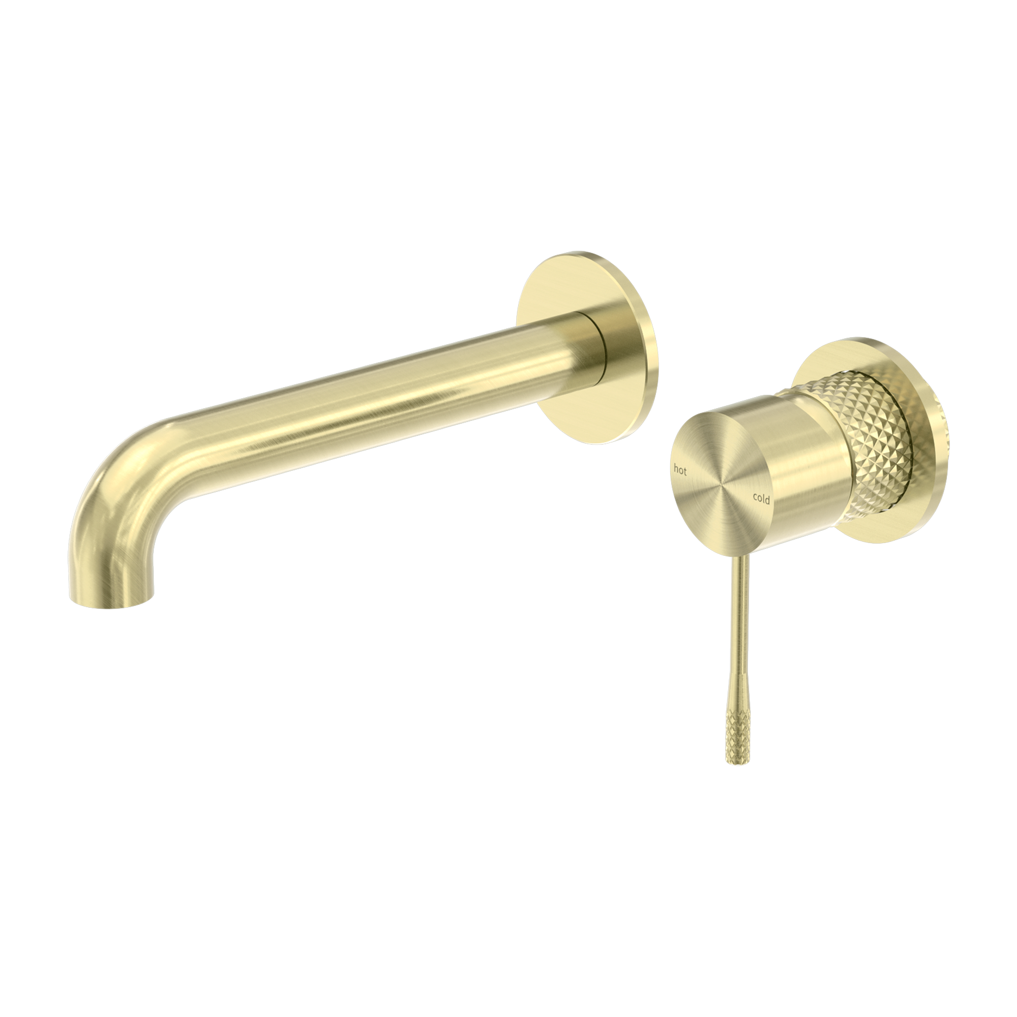 Opal Wall Basin/Bath Mixer Separate Back Plate 185mm Brushed Gold