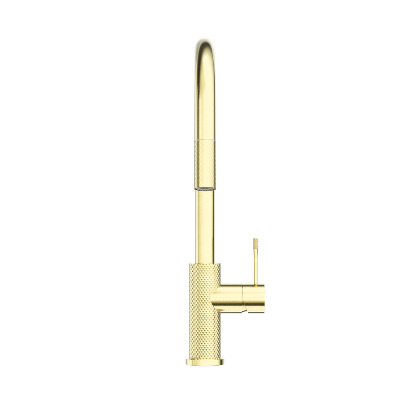 Opal Pull Out Sink Mixer With Vegie Spray Function Brushed Gold