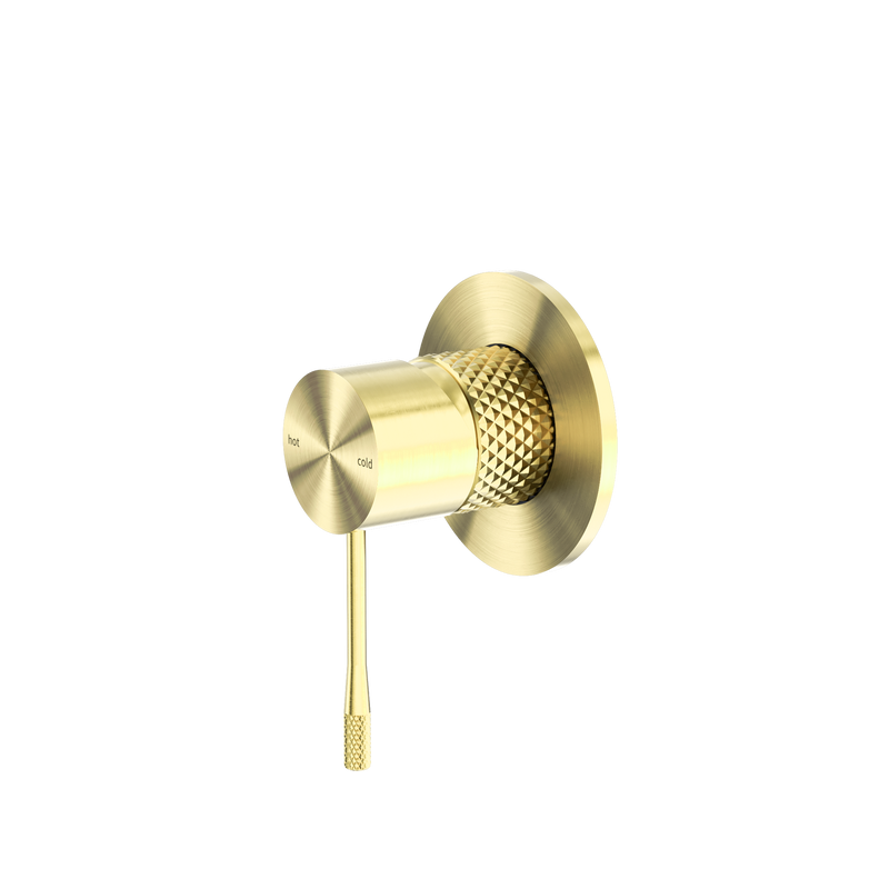 Opal Shower Mixer 80mm Plate Brushed Gold
