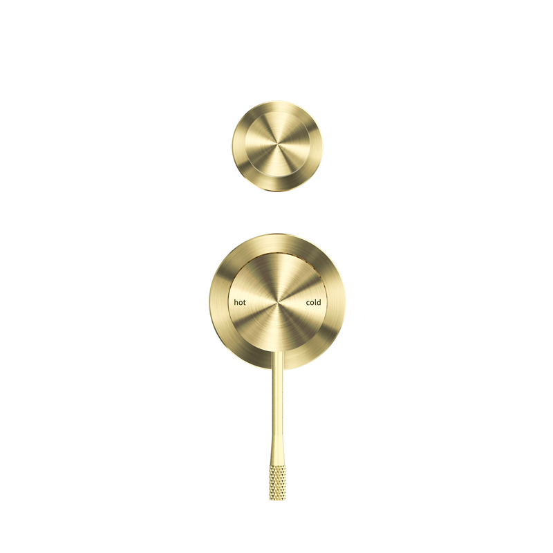 Opal Shower Mixer With Diverter Separate Plate Brushed Gold