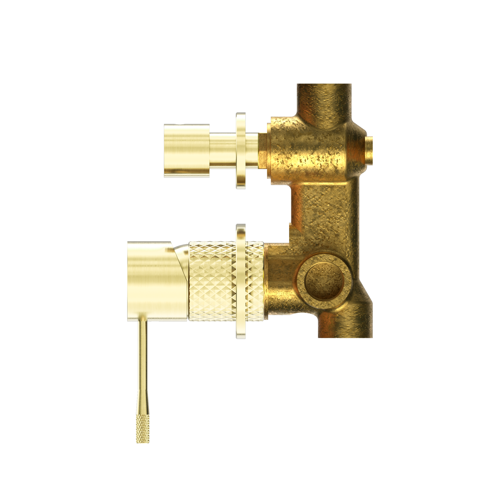 Opal Shower Mixer With Diverter Separate Plate Brushed Gold