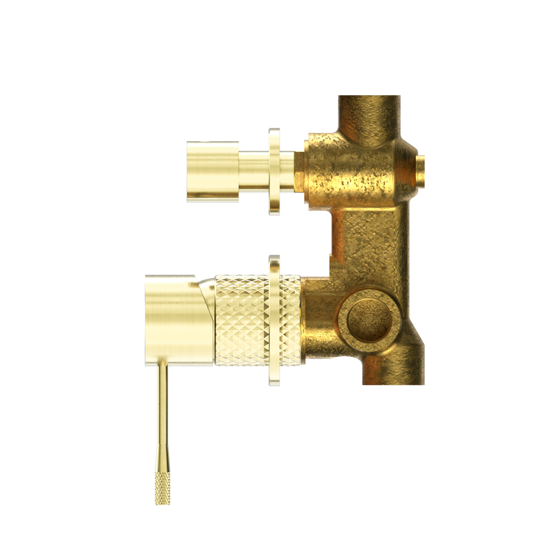 Opal Shower Mixer With Diverter Separate Plate Brushed Gold