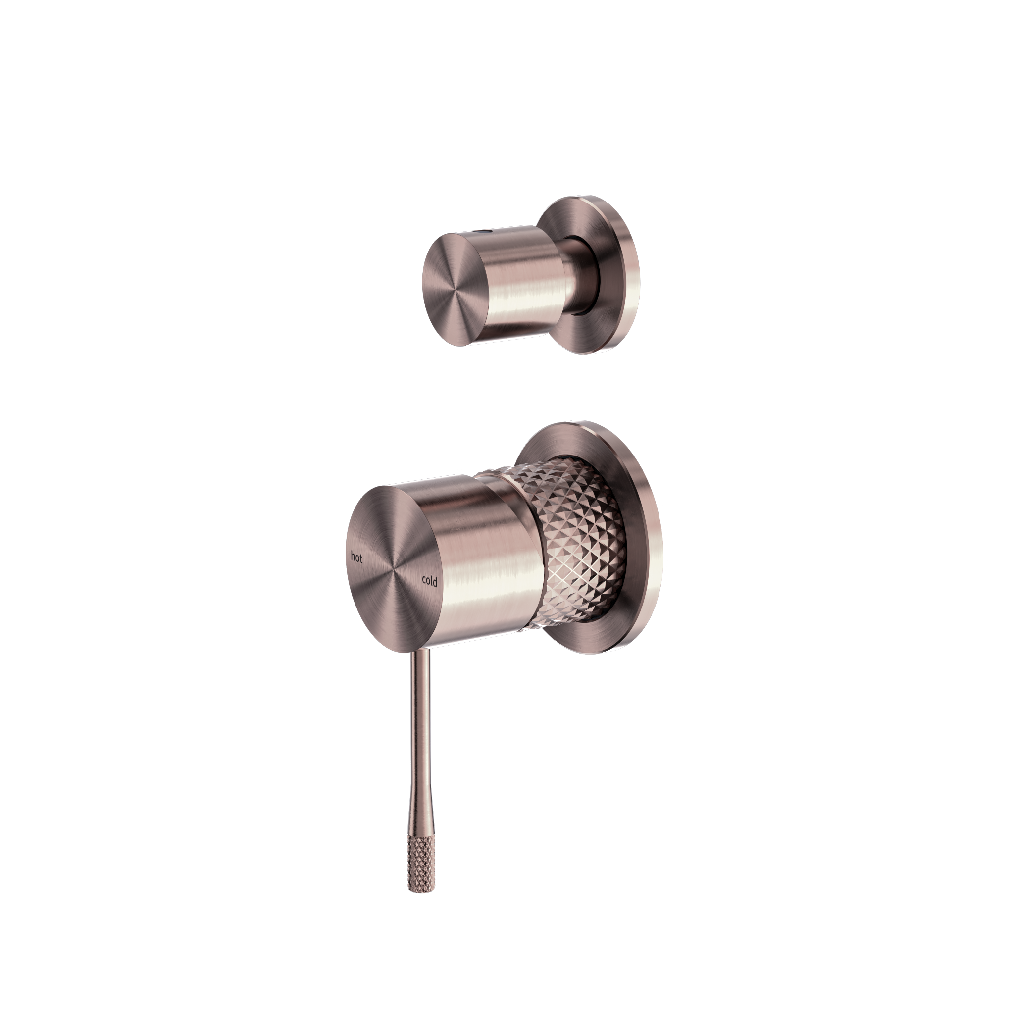 Opal Shower Mixer With Diverter Separate Plate Brushed Bronze