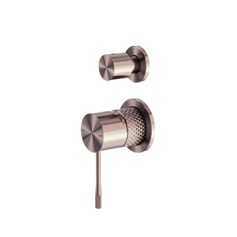 Opal Shower Mixer With Diverter Separate Plate Brushed Bronze