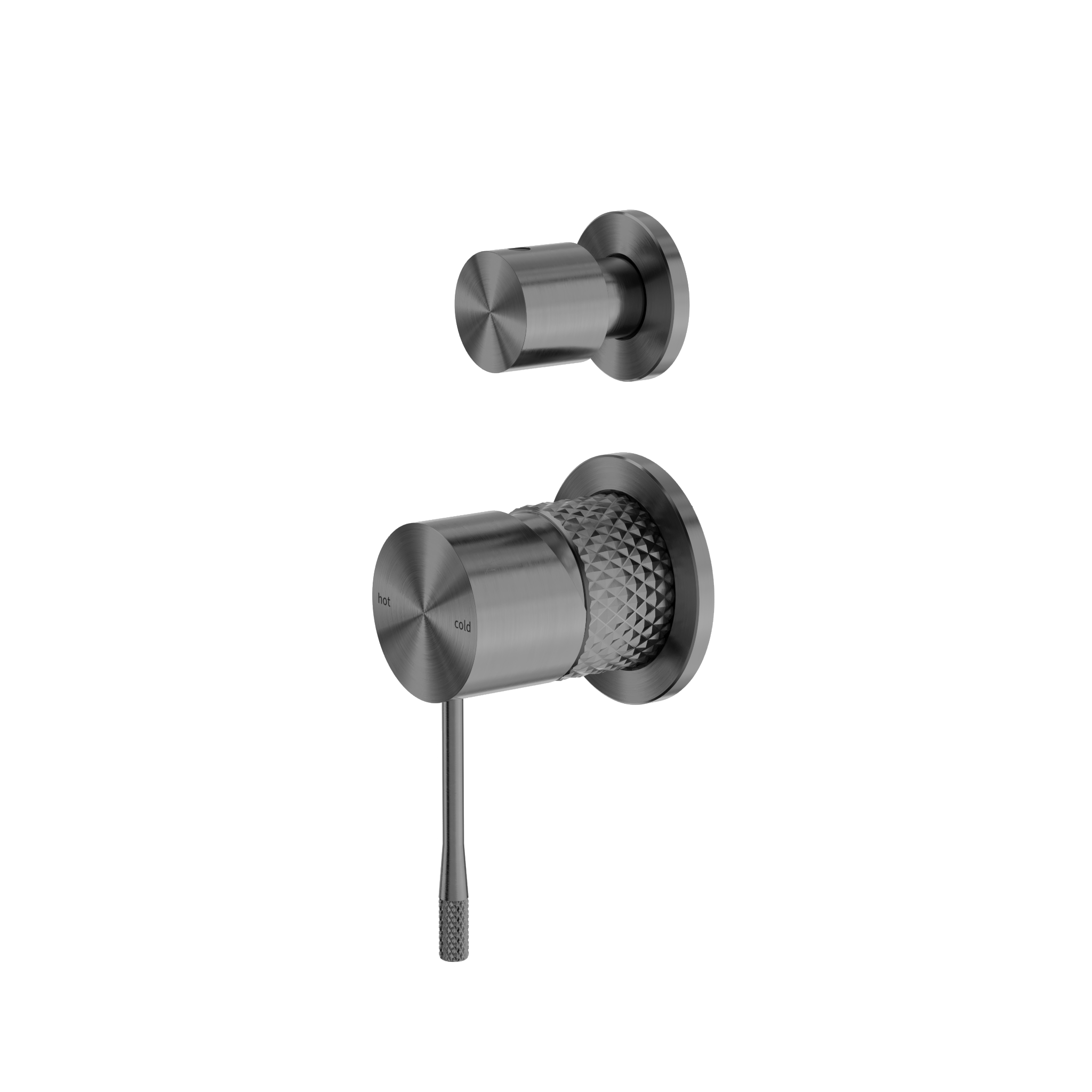 Opal Shower Mixer With Diverter Separate Plate Graphite