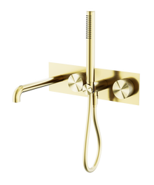Opal Progressive Shower System With Spout 230mm Brushed Gold