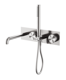 Opal Progressive Shower System With Spout 230mm Brushed Nickel