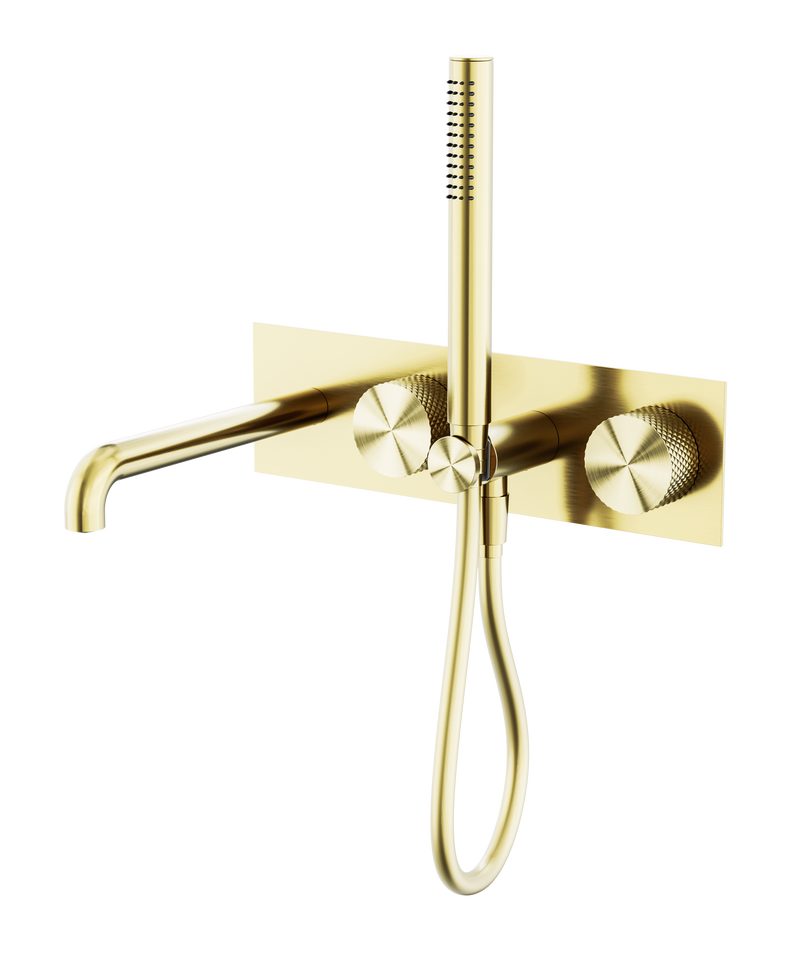 Opal Progressive Shower System With Spout 250mm Brushed Gold