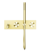 Opal Progressive Shower System With Spout 250mm Brushed Gold