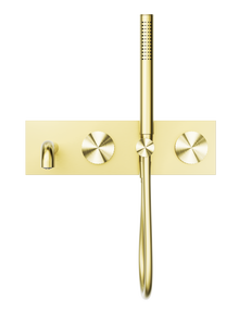 Opal Progressive Shower System With Spout 250mm Brushed Gold