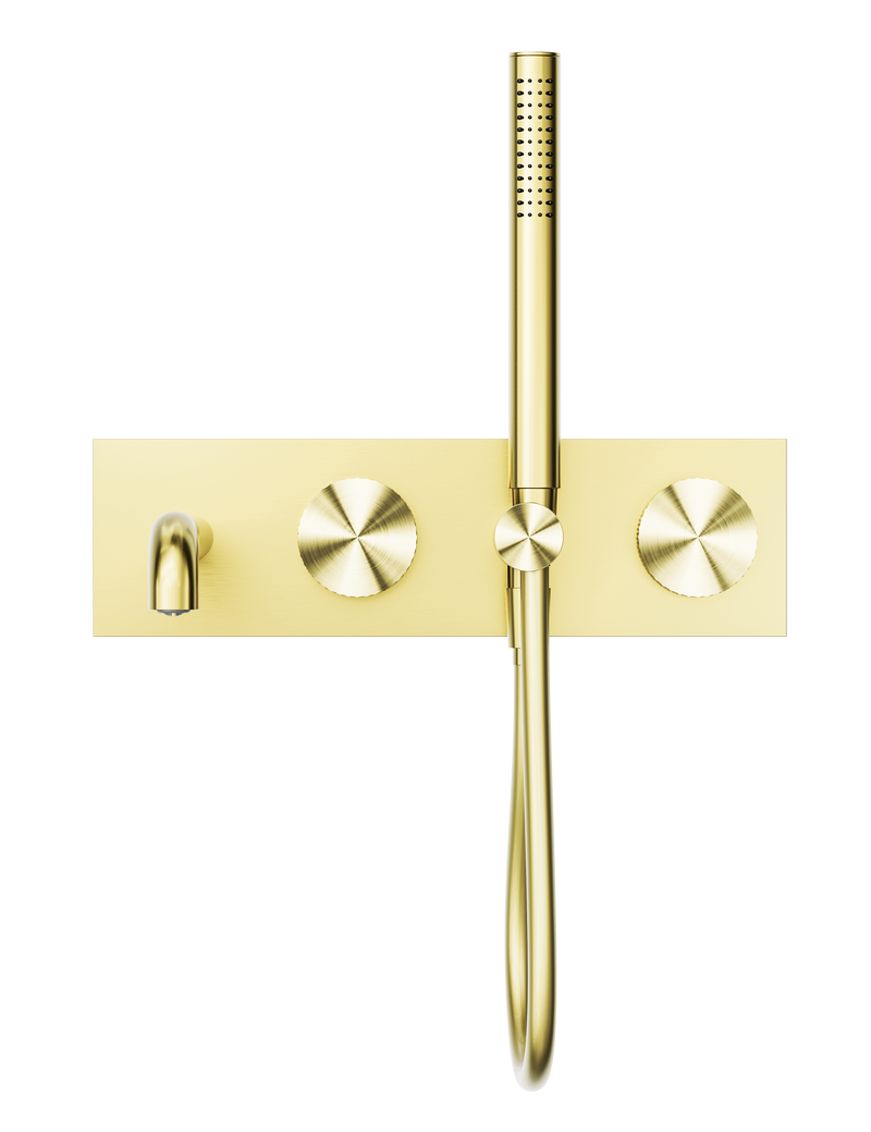 Opal Progressive Shower System With Spout 250mm Brushed Gold