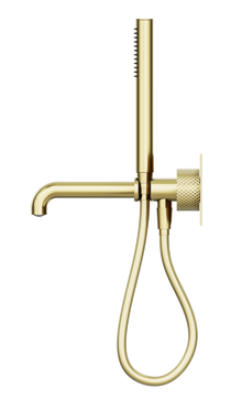 Opal Progressive Shower System With Spout 250mm Brushed Gold