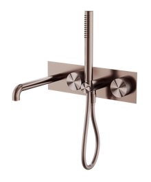 Opal Progressive Shower System With Spout 250mm Brushed Bronze