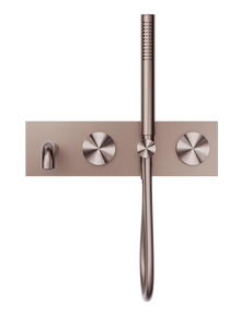 Opal Progressive Shower System With Spout 250mm Brushed Bronze