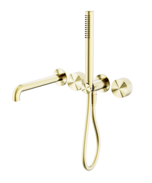 Opal Progressive Shower System Separate Plate With Spout 230mm Brushed Gold