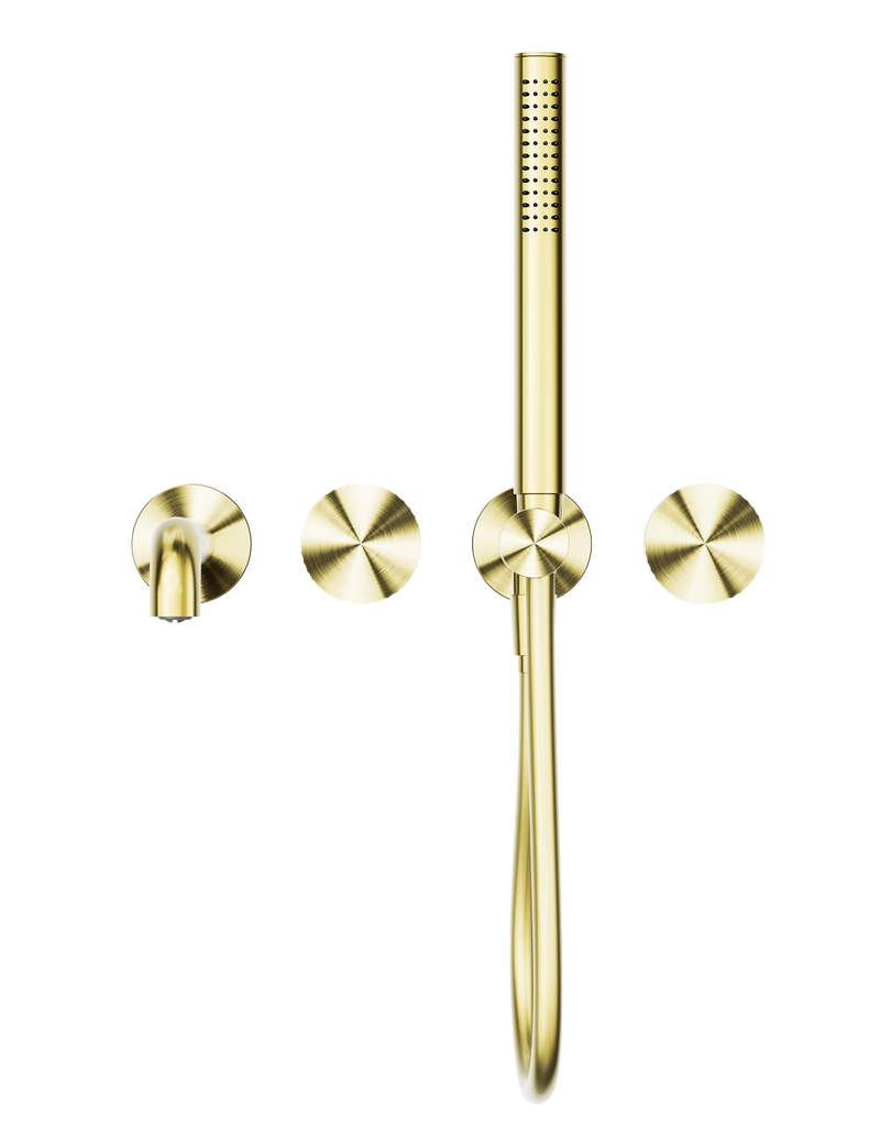 Opal Progressive Shower System Separate Plate With Spout 230mm Brushed Gold