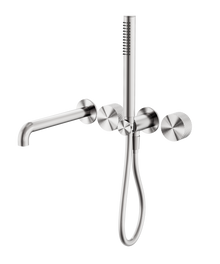 Opal Progressive Shower System Separate Plate With Spout 230mm Brushed Nickel