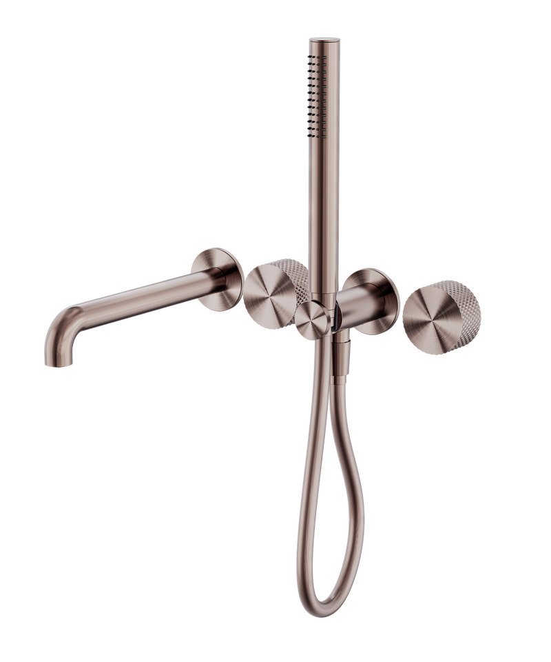 Opal Progressive Shower System Separate Plate With Spout 230mm Brushed Bronze