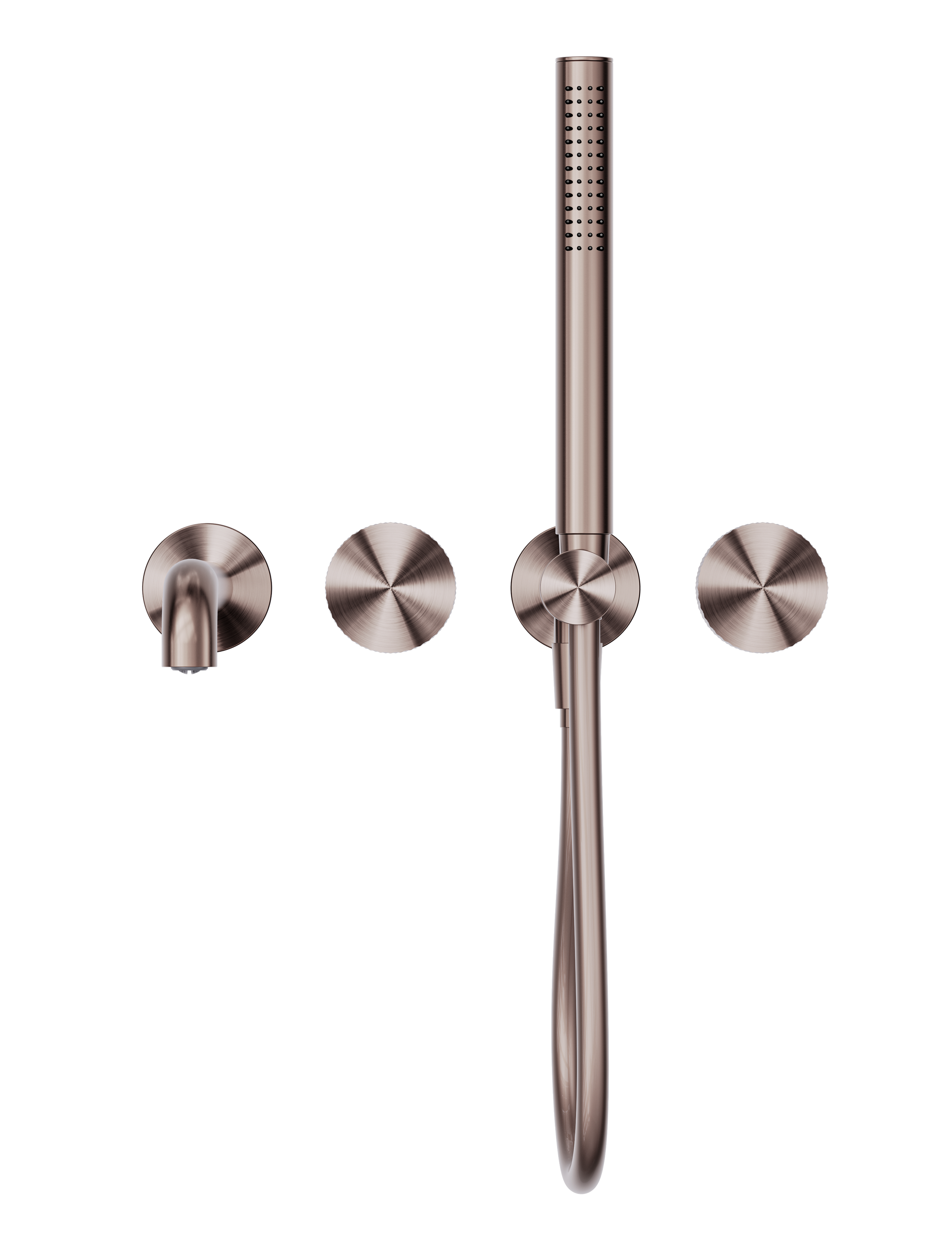 Opal Progressive Shower System Separate Plate With Spout 230mm Brushed Bronze