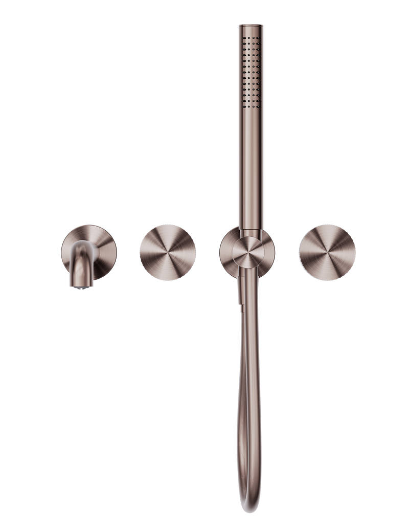 Opal Progressive Shower System Separate Plate With Spout 230mm Brushed Bronze