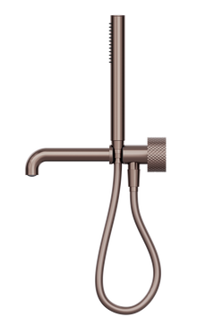 Opal Progressive Shower System Separate Plate With Spout 230mm Brushed Bronze