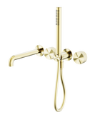Opal Progressive Shower System Separate Plate With Spout 250mm Brushed Gold