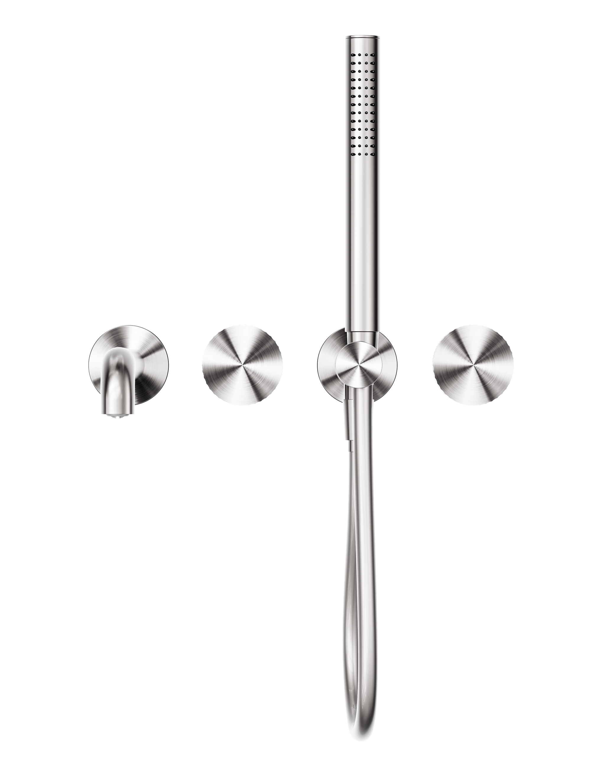 Opal Progressive Shower System Separate Plate With Spout 250mm Brushed Nickel