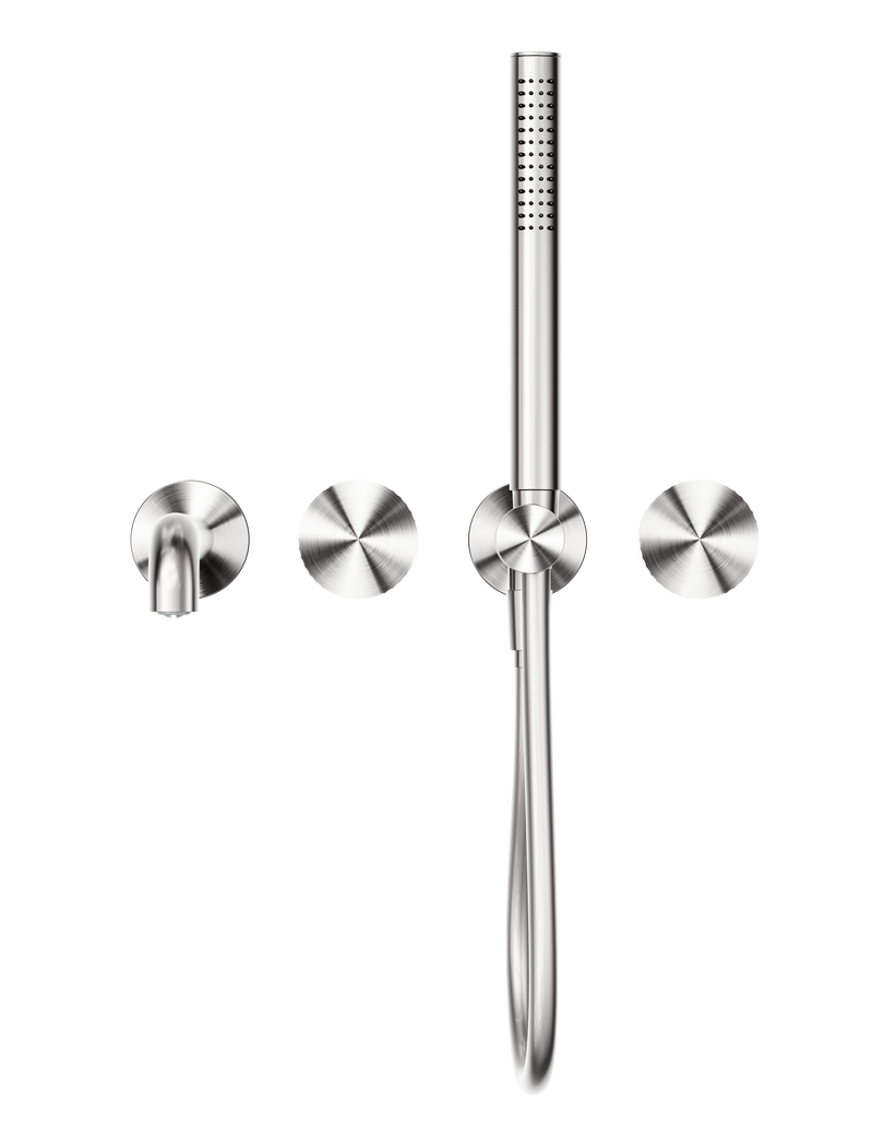 Opal Progressive Shower System Separate Plate With Spout 250mm Brushed Nickel