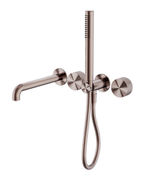 Opal Progressive Shower System Separate Plate With Spout 250mm Brushed Bronze