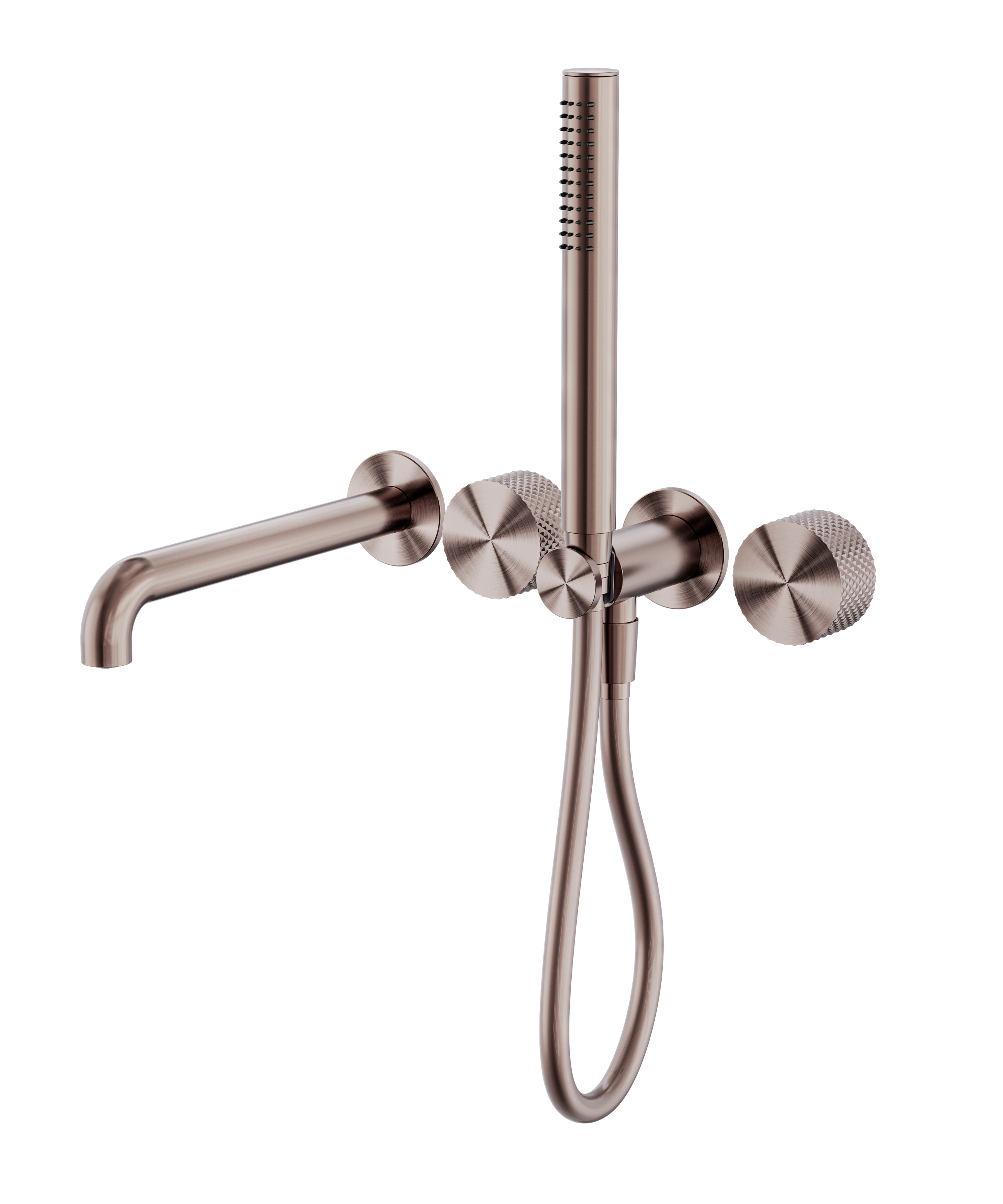 Opal Progressive Shower System Separate Plate With Spout 250mm Brushed Bronze