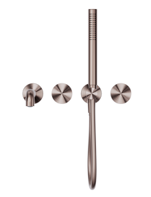 Opal Progressive Shower System Separate Plate With Spout 250mm Brushed Bronze