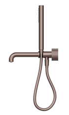 Opal Progressive Shower System Separate Plate With Spout 250mm Brushed Bronze