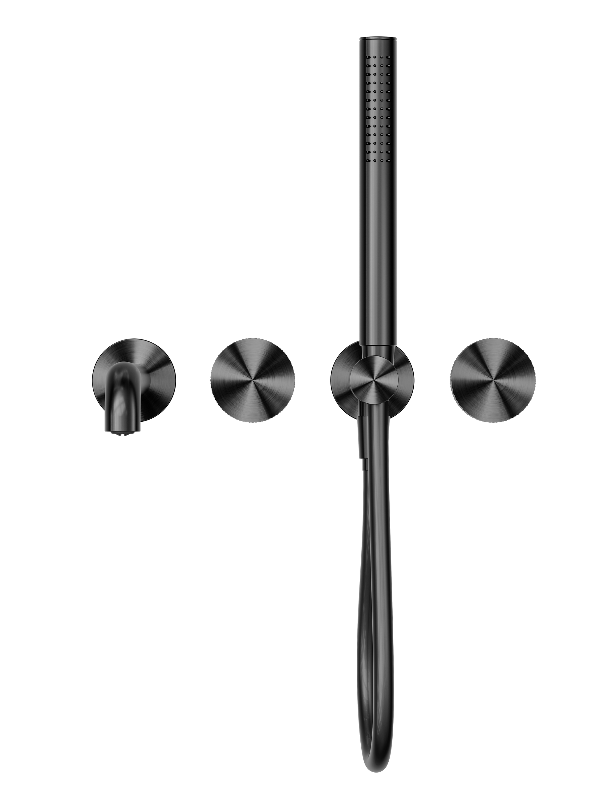 Opal Progressive Shower System Separate Plate With Spout 250mm Graphite