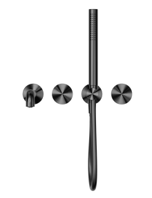 Opal Progressive Shower System Separate Plate With Spout 250mm Graphite