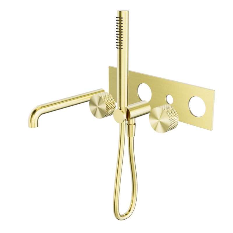 Opal Progressive Shower System With Spout 250mm Trim Kits Only Brushed Gold